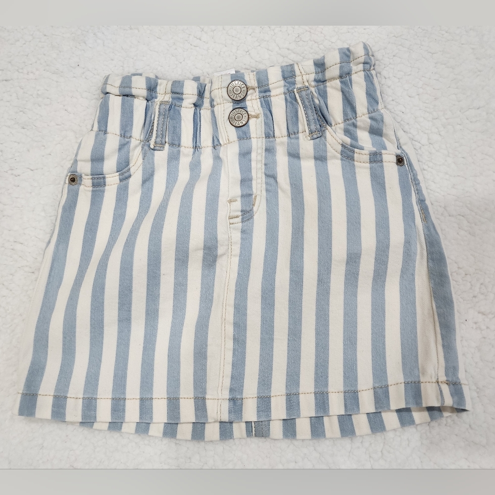 Girls Justice white and blue skirt